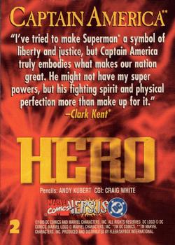 1995 Fleer DC vs. Marvel Comics #2 Captain America Back