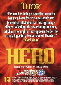 1995 Fleer DC vs. Marvel Comics #13 Thor Back