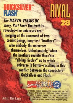 1995 Fleer DC vs. Marvel Comics #28 Quicksilver / Flash Back