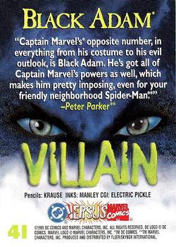 1995 Fleer DC vs. Marvel Comics #41 Black Adam Back