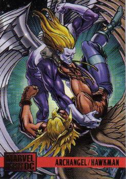 1995 Fleer DC vs. Marvel Comics #51 Archangel / Hawkman Front