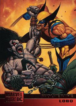 1995 Fleer DC vs. Marvel Comics #55 Wolverine / Lobo Front