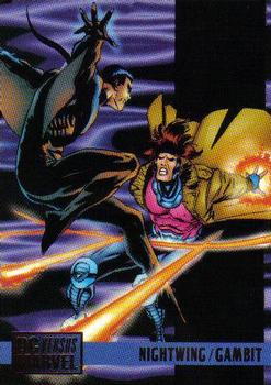 1995 Fleer DC vs. Marvel Comics #60 Nightwing / Gambit Front