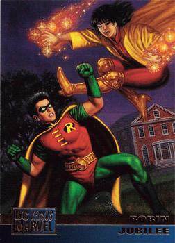 1995 Fleer DC vs. Marvel Comics #64 Robin / Jubilee Front