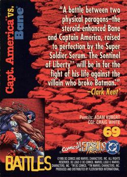 1995 Fleer DC vs. Marvel Comics #69 Captain America / Bane Back
