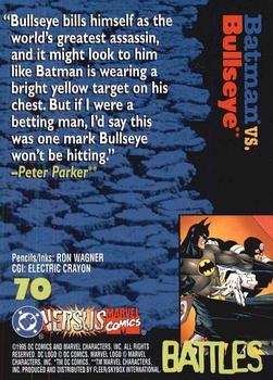 1995 Fleer DC vs. Marvel Comics #70 Batman / Bullseye Back