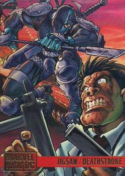 1995 Fleer DC vs. Marvel Comics #75 Jigsaw / Deathstroke Front