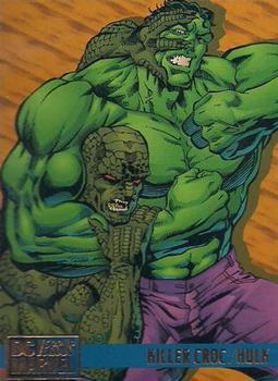1995 Fleer DC vs. Marvel Comics #76 Killer Croc / Hulk Front