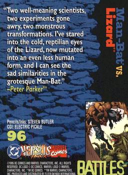 1995 Fleer DC vs. Marvel Comics #96 Man-Bat / Lizard Back
