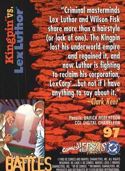 1995 Fleer DC vs. Marvel Comics #97 Kingpin / Lex Luthor Back
