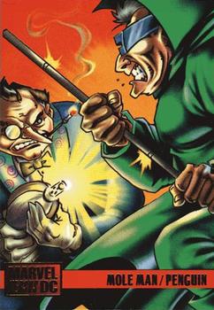 1995 Fleer DC vs. Marvel Comics #99 Mole Man / Penguin Front
