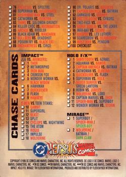 1995 Fleer DC vs. Marvel Comics #100 Checklist Back