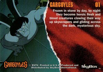 1995 Skybox Gargoyles #1 Gargoyles Back