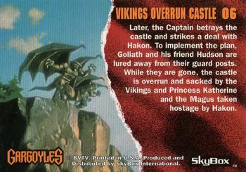 1995 Skybox Gargoyles #6 Vikings Overrun Castle Back
