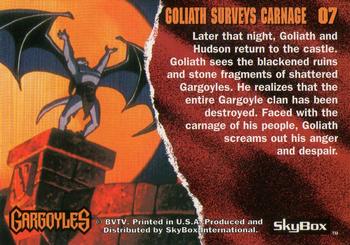 1995 Skybox Gargoyles #7 Goliath Surveys Carnage Back