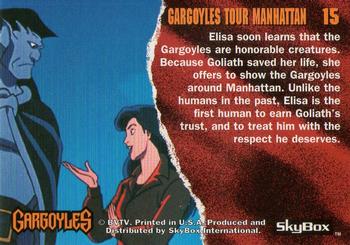 1995 Skybox Gargoyles #15 Gargoyles Tour Manhattan Back
