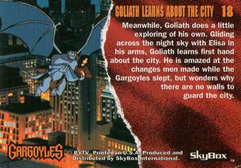 1995 Skybox Gargoyles #18 Goliath Learns About the City Back