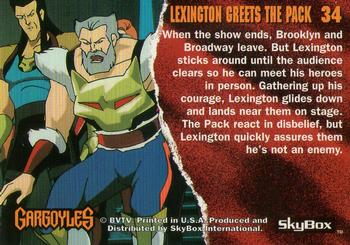 1995 Skybox Gargoyles #34 Lexington Greets the Pack Back