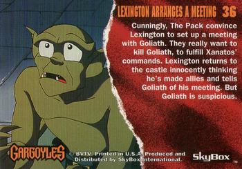 1995 Skybox Gargoyles #36 Lexington Arranges a Meeting Back