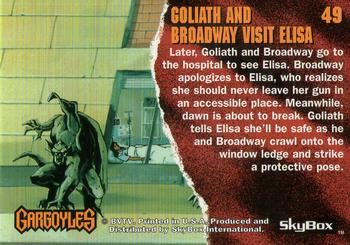 1995 Skybox Gargoyles #49 Goliath and Broadway Visit Elisa Back