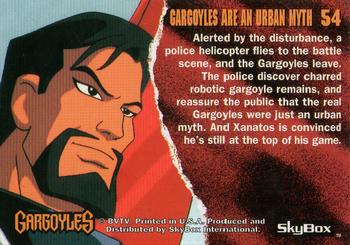 1995 Skybox Gargoyles #54 Gargoyles Are an Urban Myth Back
