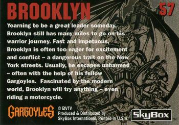 1995 Skybox Gargoyles #57 Brooklyn Back