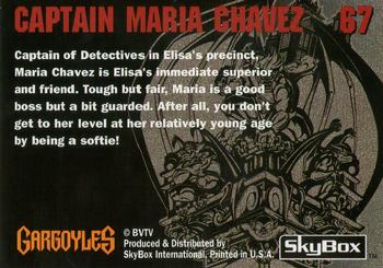 1995 Skybox Gargoyles #67 Captain Maria Chavez Back