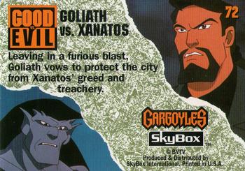 1995 Skybox Gargoyles #72 Goliath vs. Xanatos Back