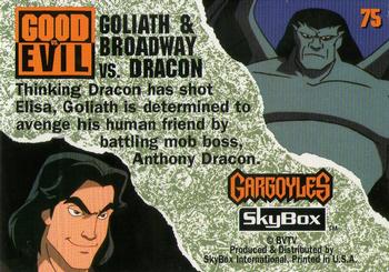 1995 Skybox Gargoyles #75 Goliath & Broadway vs. Dracon Back
