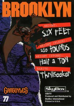 1995 Skybox Gargoyles #77 Brooklyn Back