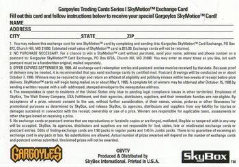 1995 Skybox Gargoyles #NNO Skymotion Redemption Back