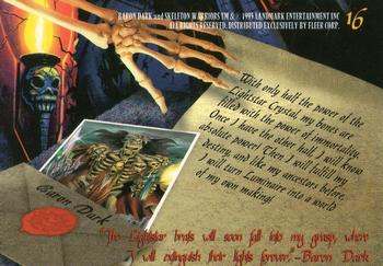 1995 Fleer Skeleton Warriors #16 Baron Dark Back