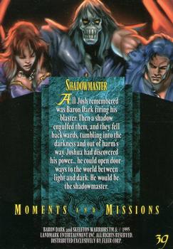 1995 Fleer Skeleton Warriors #39 Shadowmaster Back