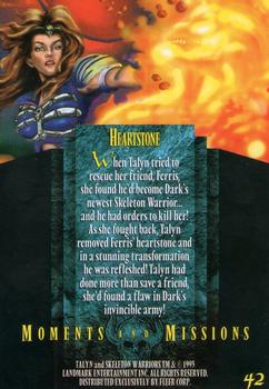 1995 Fleer Skeleton Warriors #42 Heartstone Back