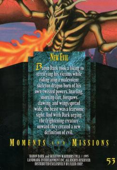 1995 Fleer Skeleton Warriors #53 New Evil Back