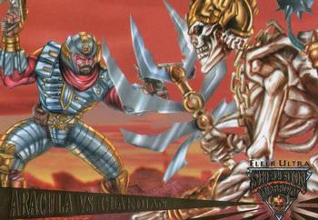 1995 Fleer Skeleton Warriors #74 Aracula vs. Guardian Front