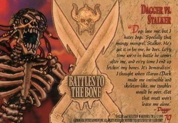 1995 Fleer Skeleton Warriors #79 Dagger vs. Stalker Back