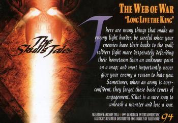 1995 Fleer Skeleton Warriors #94 The Web of War: 