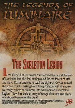 1995 Fleer Skeleton Warriors #98 The Skeleton Legion Back