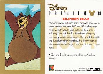 1995 SkyBox Disney Premium #49 Humphrey Bear Back