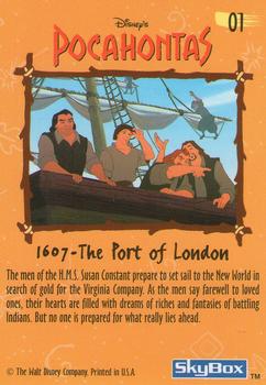 1995 SkyBox Pocahontas #1 1607 - The Port of London Back