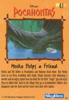 1995 SkyBox Pocahontas #41 Meeko Helps a Friend Back