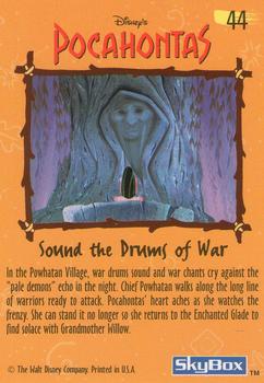 1995 SkyBox Pocahontas #44 Sound the Drums of War Back