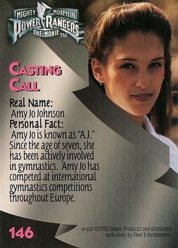 1995 Fleer Mighty Morphin Power Rangers: The Movie #146 Casting Call: Amy Jo Johnson Back