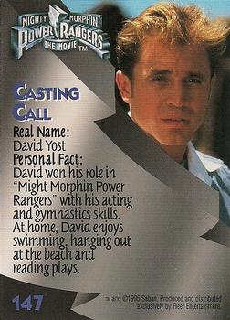 1995 Fleer Mighty Morphin Power Rangers: The Movie #147 Casting Call: David Yost Back