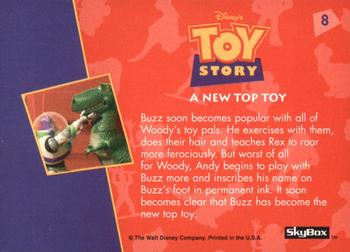 1995 SkyBox Toy Story #8 A new top toy Back