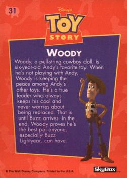 1995 SkyBox Toy Story #31 Woody Back