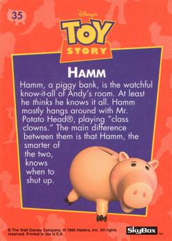 1995 SkyBox Toy Story #35 Hamm Back