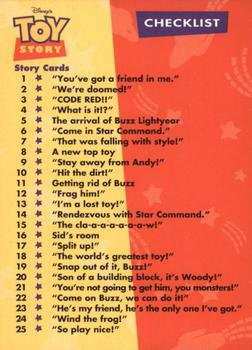 1995 SkyBox Toy Story #53 Checklist Front