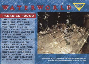 1995 Ultra Waterworld #112 Paradise Found Back